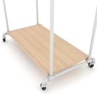 Pipeline Adjustable Double Bar Ballet Rack with Base Shelf