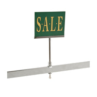 Sign Holder Clamp for Round, Square or Rectangular Tubing, fits 3/8" Swedge Stem, Chrome