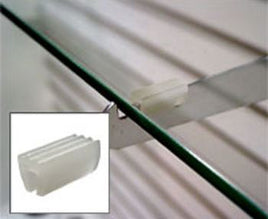 Cushion for Shelf Bracket, Translucent Plastic