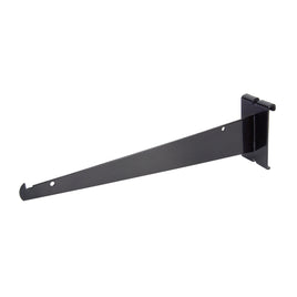 Shelf Bracket W/ Lip, For Grid, 12", Black