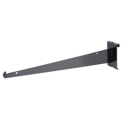 Shelf Bracket W/ Lip, For Grid, 14", Black