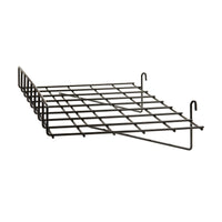 Straight Shelf W/ Lip, For Grid, 24"L X 15"D, Black