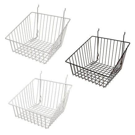 All Purpose Sloped Retail Display Basket, 12" x 12" x 8" - 4", sold in sets of 6, price ea