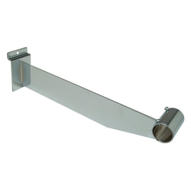 Hangrail Bracket, For Slatwall, 12", Holds 1-1/4" Rnd Tube, Chrome