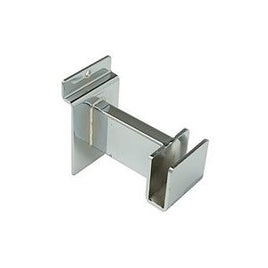 Hangrail Bracket, For Slatwall, 3", Holds Rect Tube, Chrome