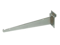 Shelf Bracket w/ lip, for Slatwall, 10", Chrome