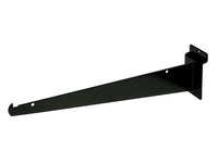 Shelf Bracket w/ lip, for Slatwall, 12", Black