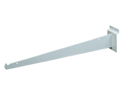 Shelf Bracket w/ lip, for Slatwall, 14", White