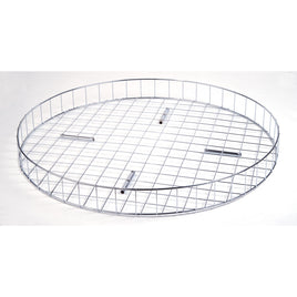 Round Clothing Rack Top, 30" Dia., Grid Basket, Chrome