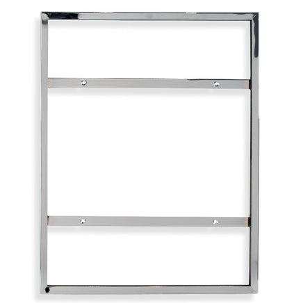 Signholder, Wallmount, 22"W X 28"H, Mitered Corners, Chrome