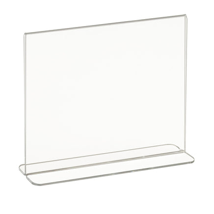 Signholder, Counter Top, 5-1/2"H X 7"W Bottom Load Plexi