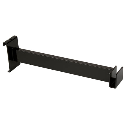 Hangrail Bracket, For Grid, 12", Holds Rectangular Tube, Black