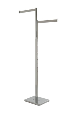 2-Way Rack, Rectangular Uprights, W/ Rect Tube Straight Arms, Chrome