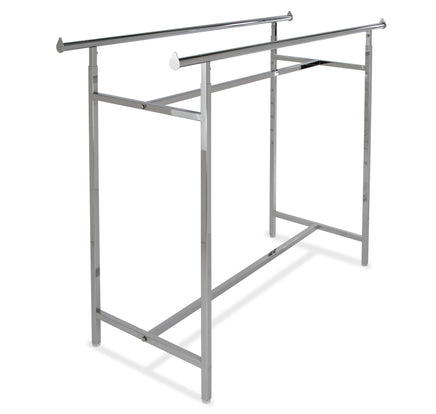 Double Bar "H" Rack, 60" L0ng, 49" - 70" High, Chrome