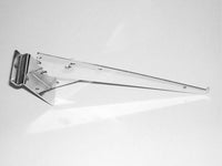 Adj Shelf Bracket W/ Lip, For Slatwall, 12", Chrome