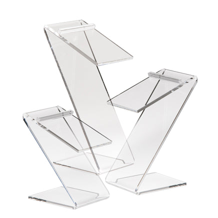 Beveled Edge Z-Shaped Shoe Risers, Set of 3