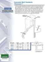 Recessed Standard, C-Line, 120" Long w 13/16'' Lip for 3/4" wallboard, Zinc