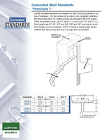 Recessed Standard, C-Line, 120" Long w 11/16'' Lip for 5/8" wallboard, Zinc