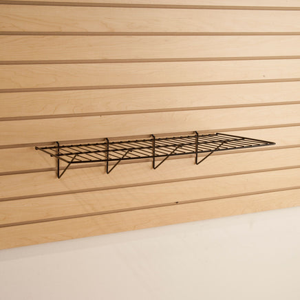 Straight Wire Shelf for Slatwall, 24" x 12", Black (shipped in full boxes of 6)