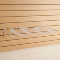 Straight Wire Shelf for Slatwall, 23-3/8" x 14", White (shipped in full boxes of 6)