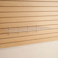 Straight Wire Shelf for Slatwall, 24" x 12", White (shipped in full boxes of 6)