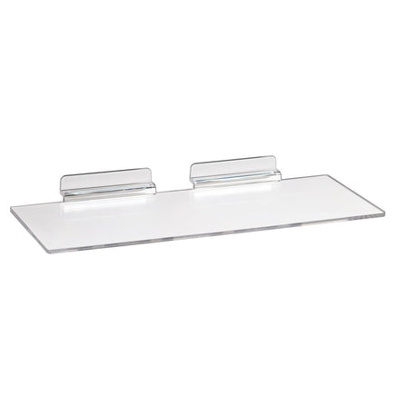 Styrene Utility Shelf for Slatwall, 6"D X 12"L, (shipped in full boxes of 100)