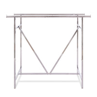 Heavy Duty Double Bar "H" Rack with V Brace, 49" - 70" High, Chrome