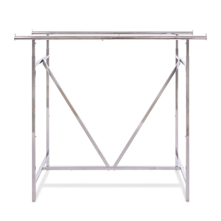 Heavy Duty Double Bar "H" Rack with V Brace, 49" - 70" High, Chrome