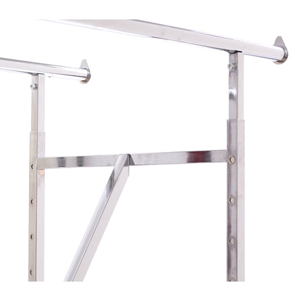 Heavy Duty Double Bar "H" Rack with V Brace, 49" - 70" High, Chrome