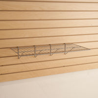 Straight Wire Shelf for Slatwall, 24" x 12", Epoxy Chrome (shipped in full boxes of 6)